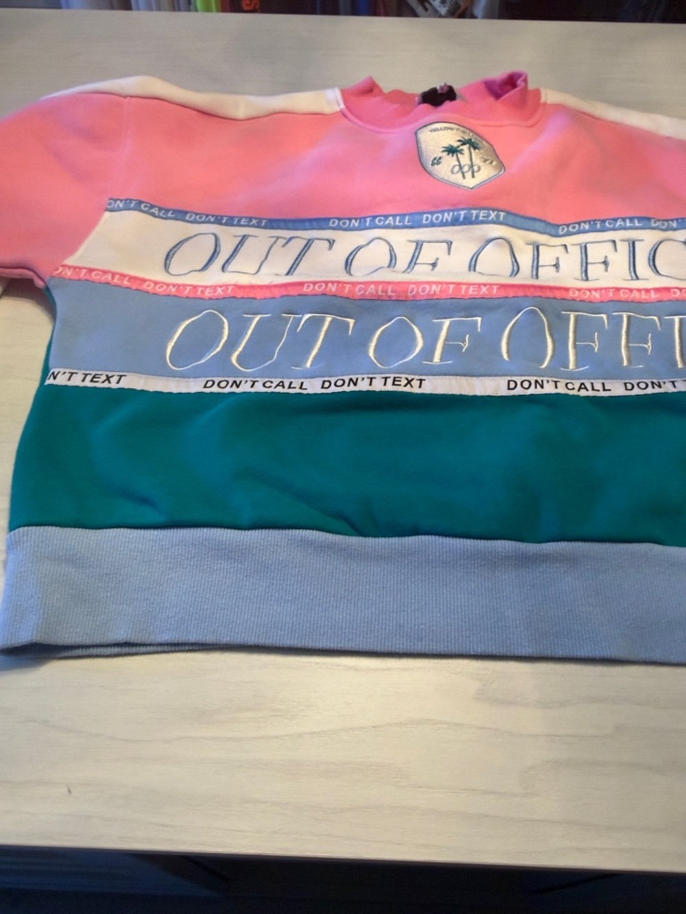 Colorblock 'Out of Office' Crewneck Sweatshirt by Yellow the Label - Picture 15 of 16
